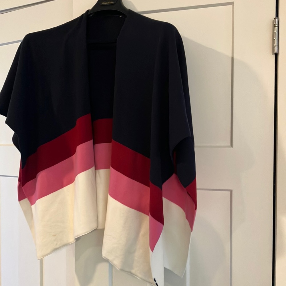 Striped poncho from Talbots, never worn